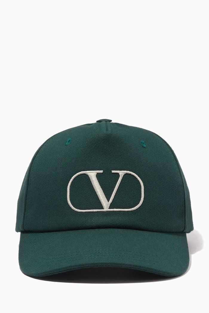 

Valentino Garavani VLogo Signature Baseball Cap in Cotton, Green
