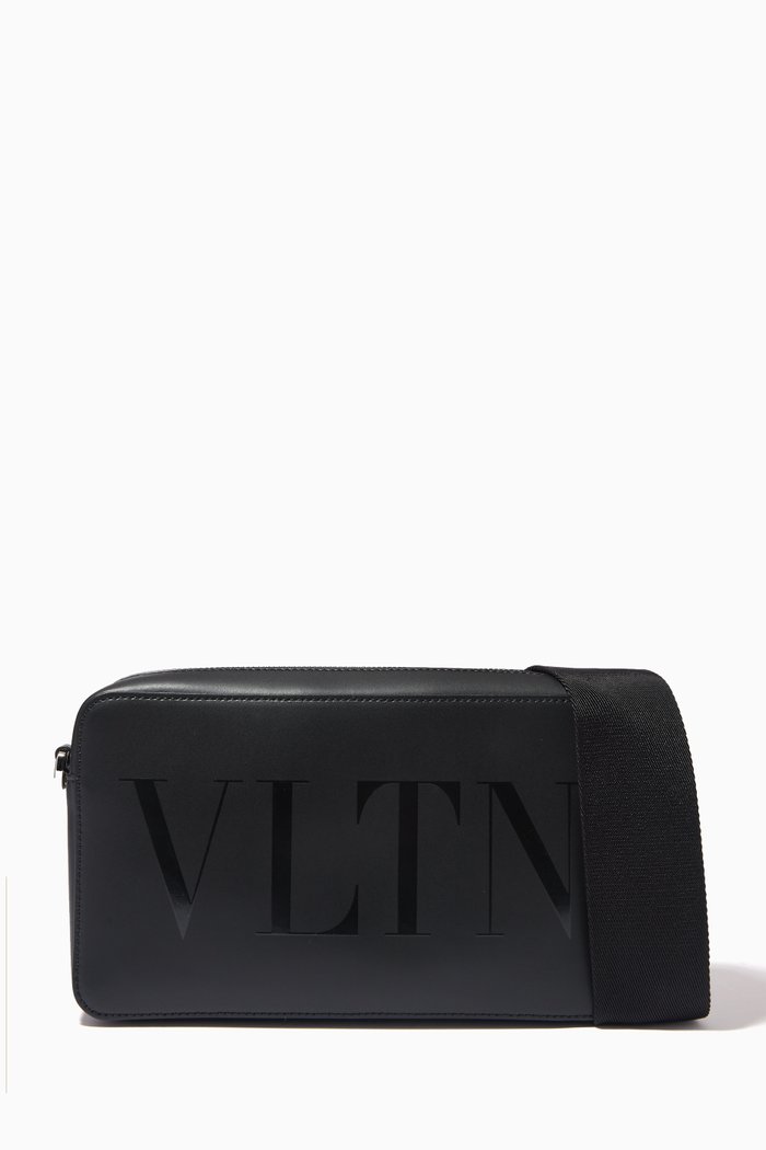 

Valentino Garavani VLTN Crossbody Bag in Leather, Black