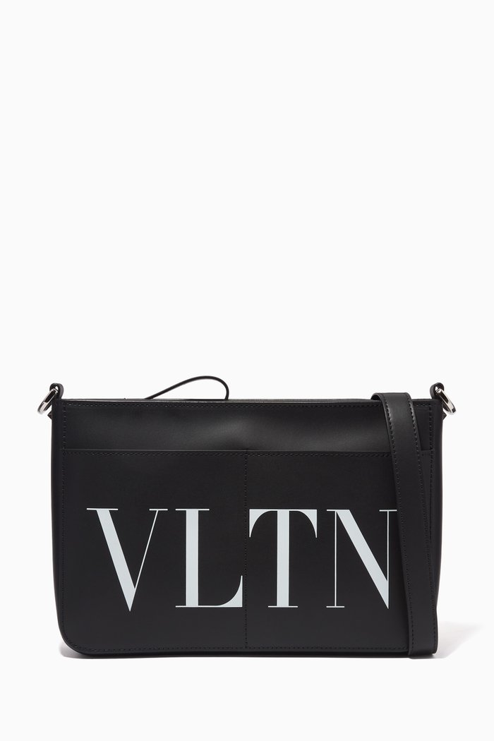 

Valentino Garavani VLTN Crossbody Bag in Leather, Black