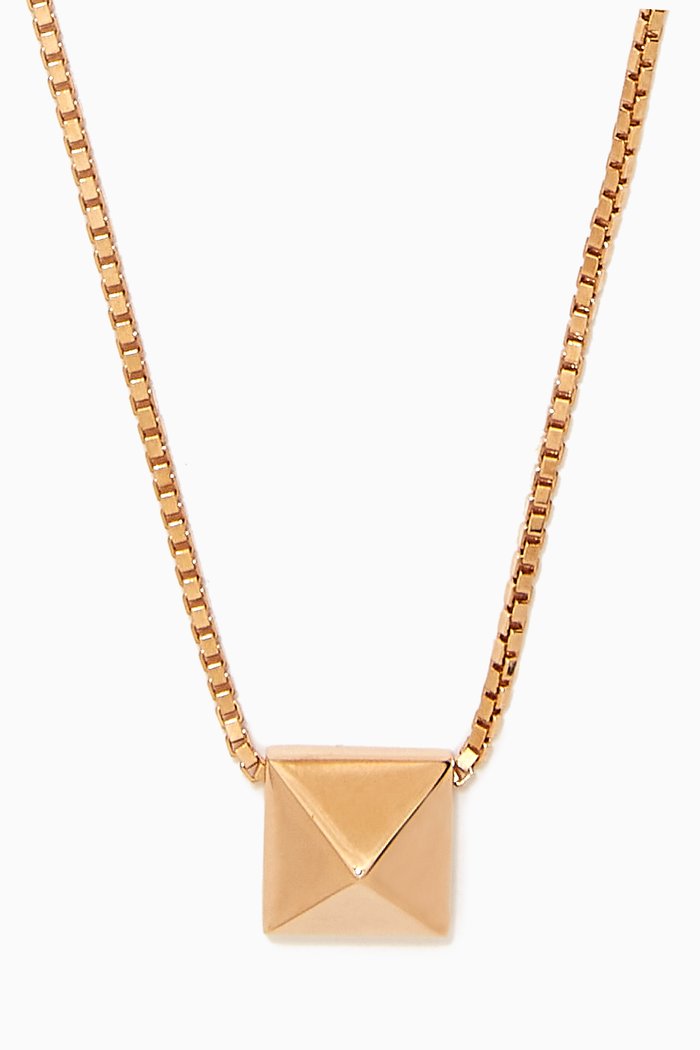 

Valentino Garavani One Stud Necklace in Metal, Gold