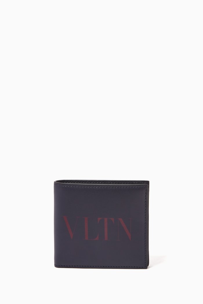 

Valentino Garavani VLTN Billfold Wallet in Leather, Red
