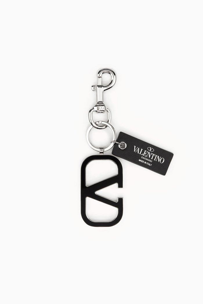 

Valentino Garavani VLogo Signature Keychain, Black