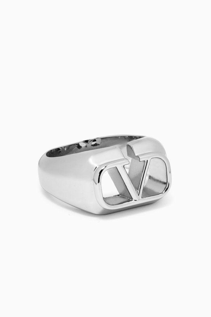 

Valentino Garavani VLogo Signature Ring in Metal, Silver