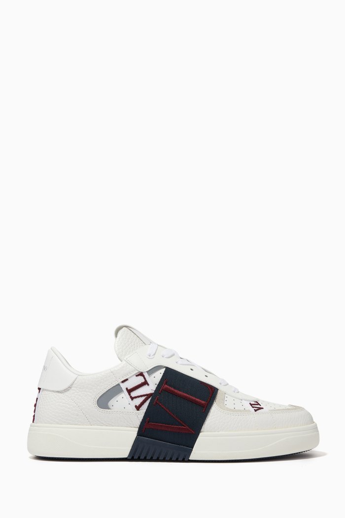 

Valentino Garavani VL7N Low-Top Sneaker in Banded Leather, White