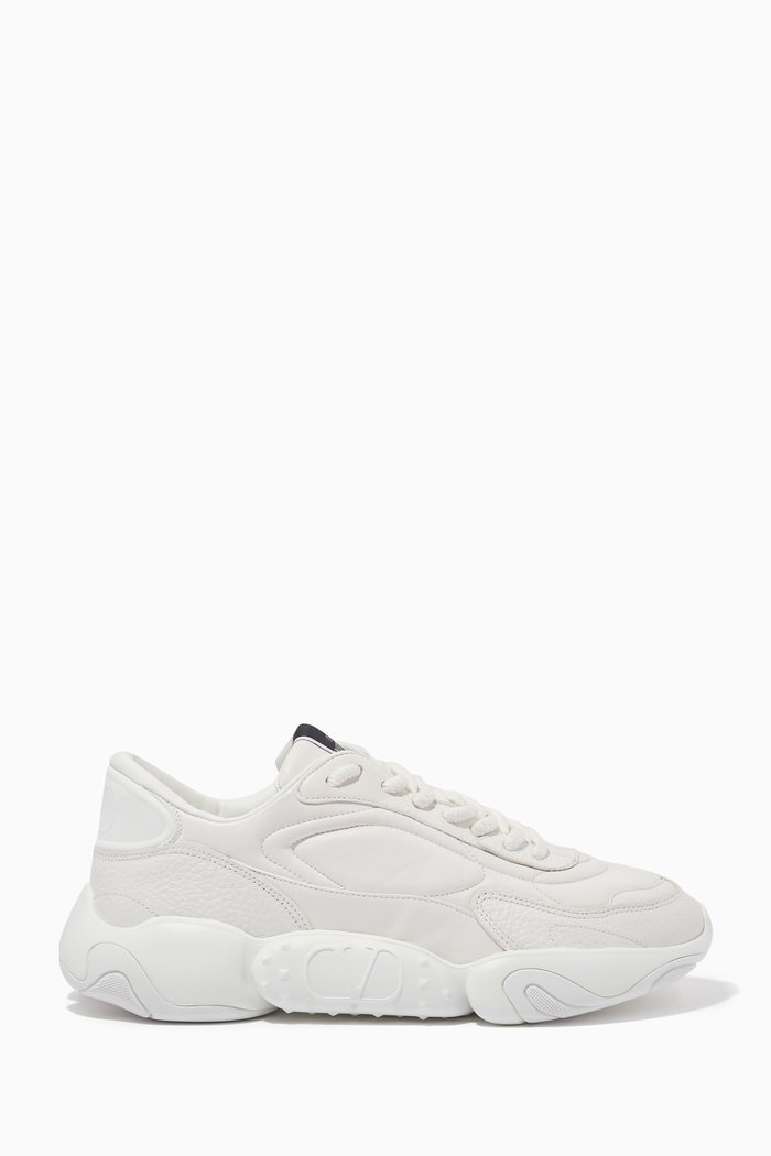 

Valentino Garavani Bubbleback Sneakers in Nappa & Textured Leather, White