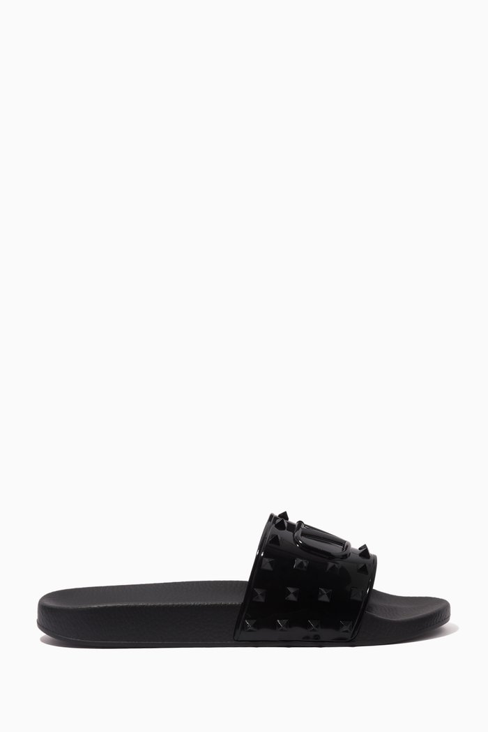 

Valentino Garavani Summer VLOGO Signature Sandal in Rubber, Black