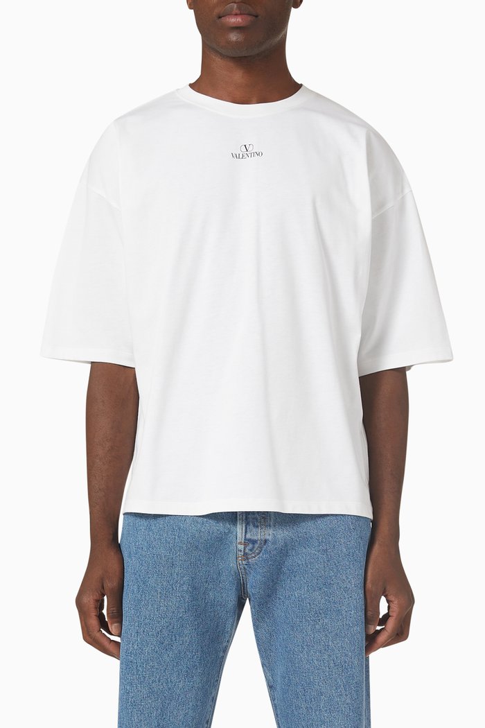 

Micro Logo T-shirt in Cotton Jersey, White