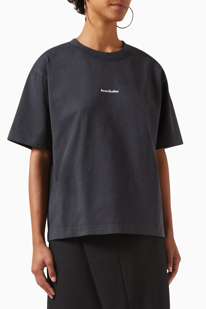 

Logo Print T-shirt in Organic Cotton, Black