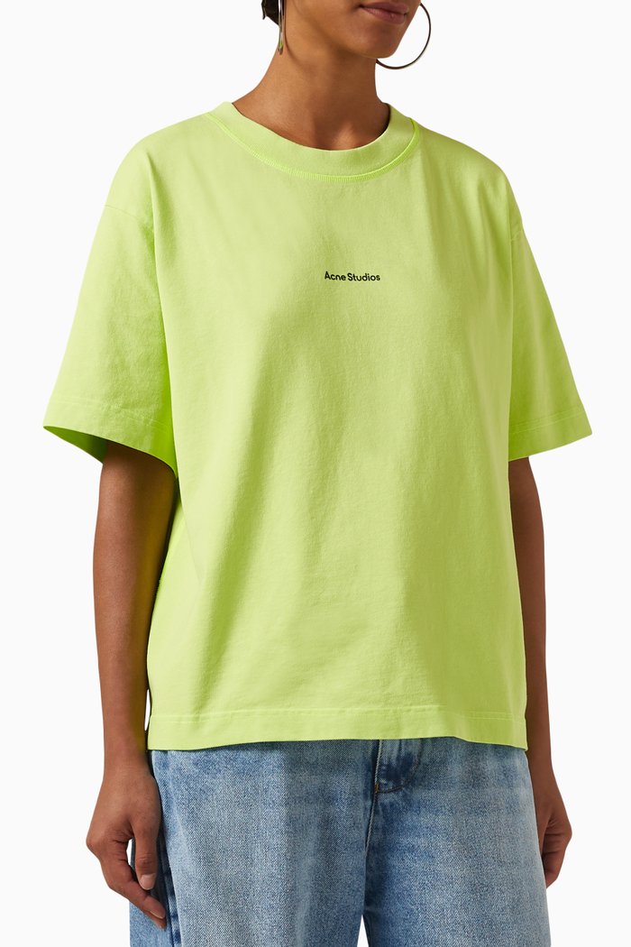 

Logo Print T-shirt in Organic Cotton, Green