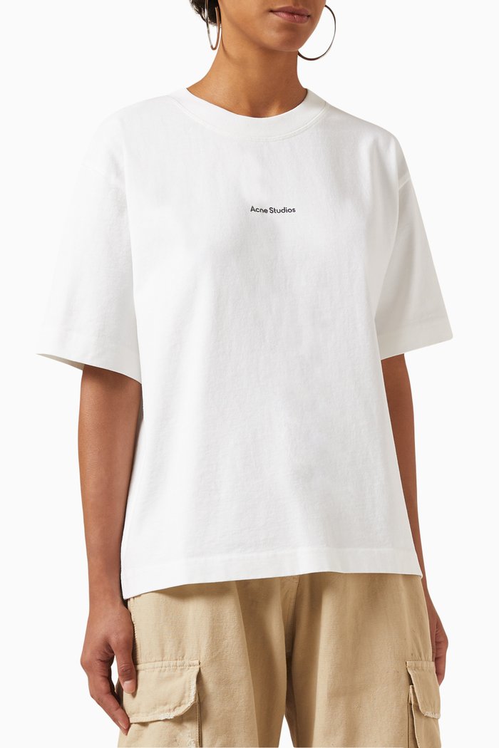 

Logo Print T-shirt in Organic Cotton, White