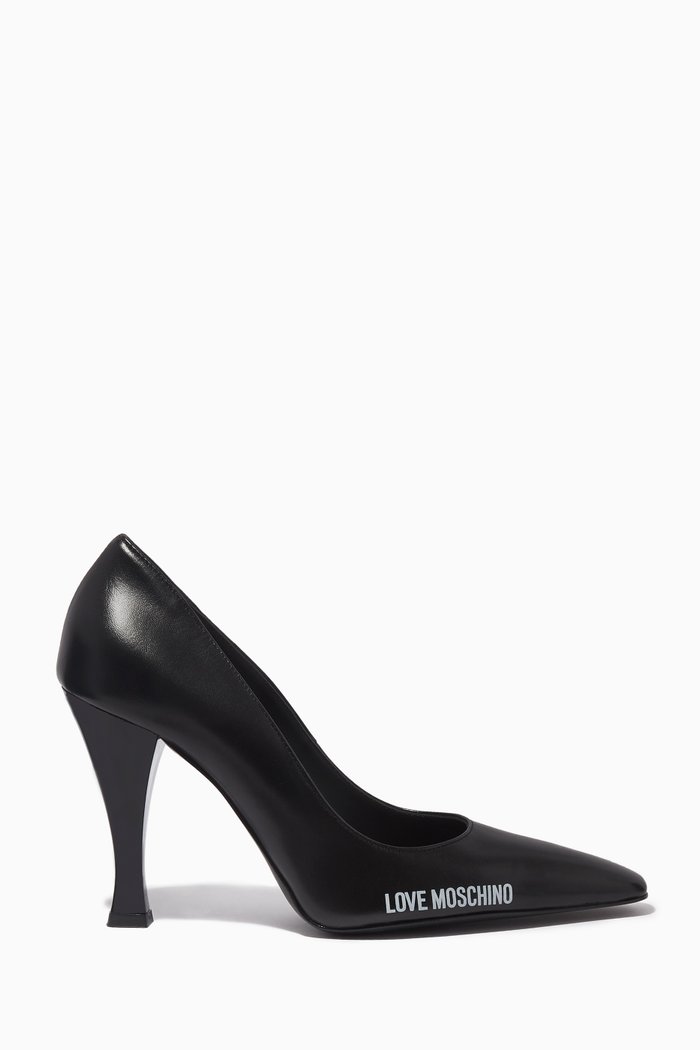 

Logo 100 Pumps in Nappa, Black