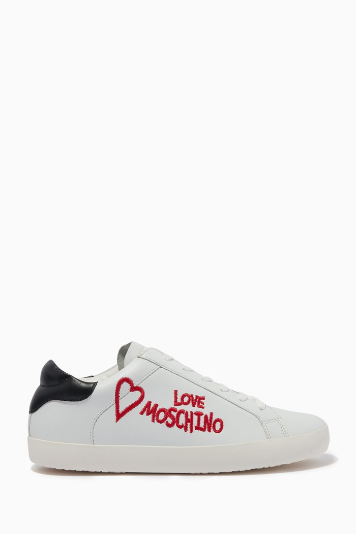 

Logo Sneakers in Leather, White