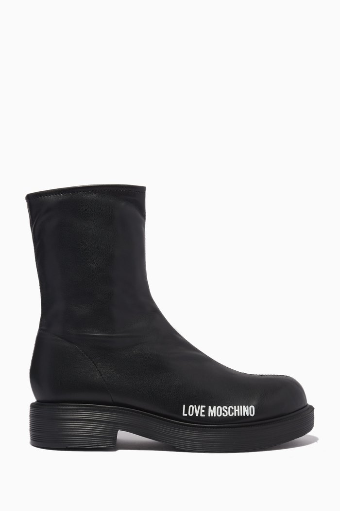 

City Love Ankle Boots in Leather, Black