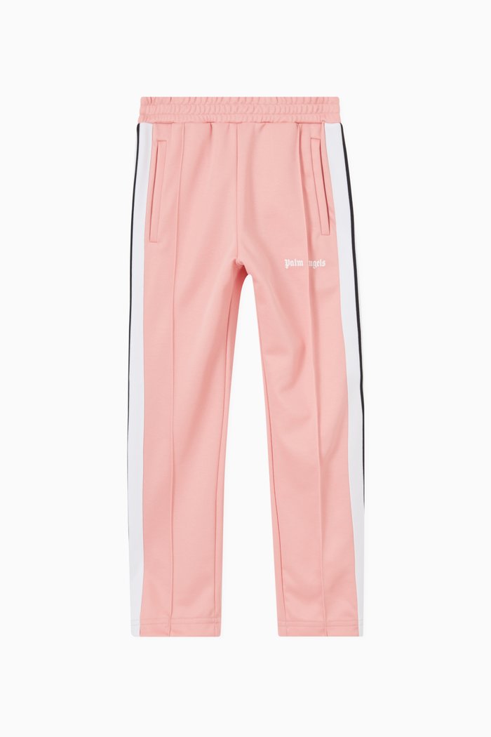 

Logo Striped Sweatpants in Polyester & Cotton, Pink