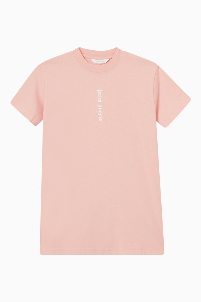 

Logo T-shirt Dress in Cotton, Pink