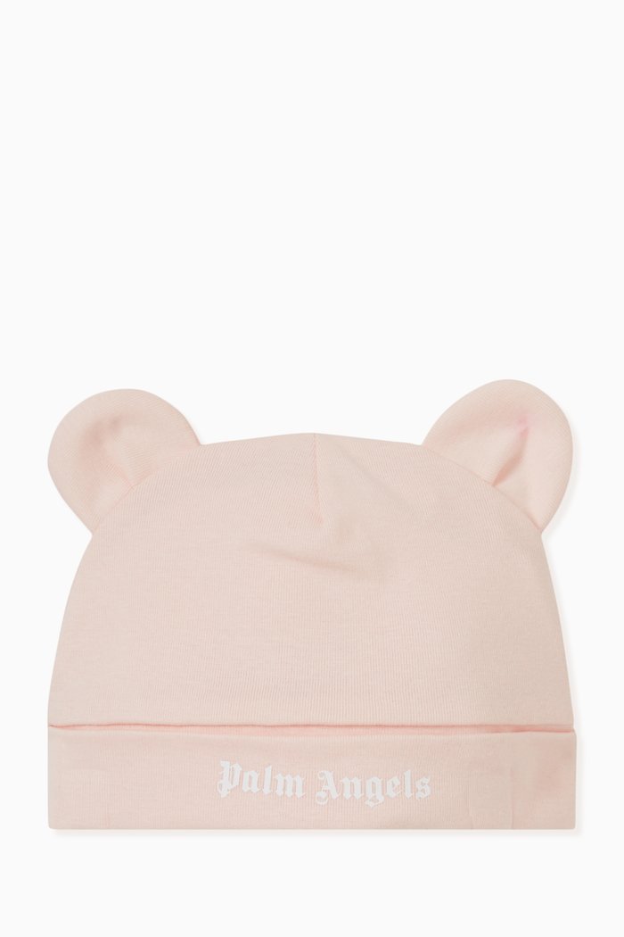 

Teddy Bear Beanie in Cotton, Pink