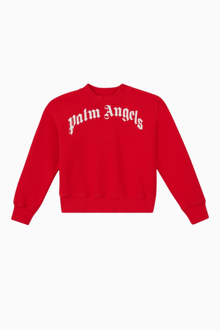 

Overlogo Crewneck Sweatshirt in Cotton Fleece, Red