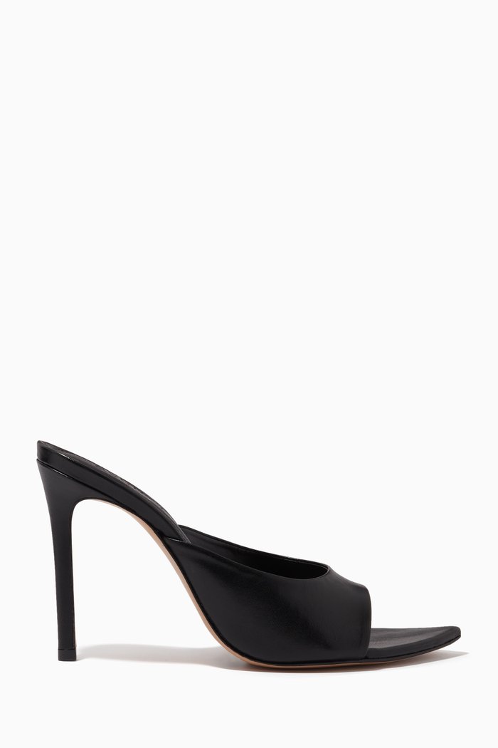 

Rayane Pointy-toe Mules in Leather, Black