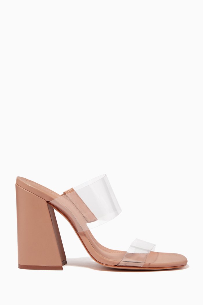 

Victorie Block-heel Mules in Leather, Neutral
