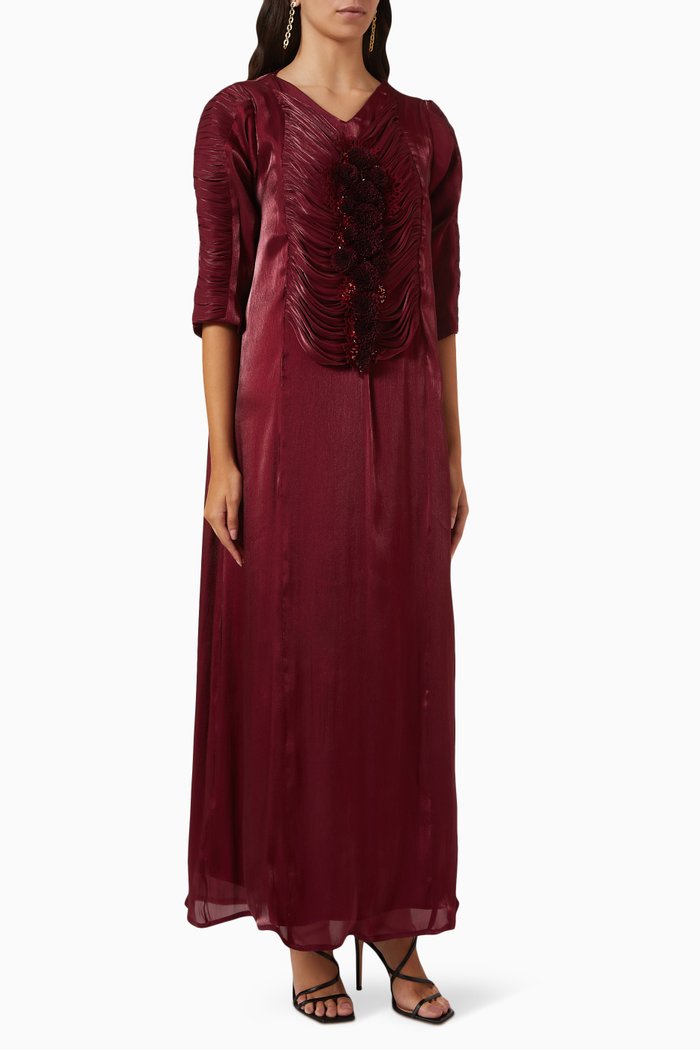 

Floral Kaftan, Burgundy