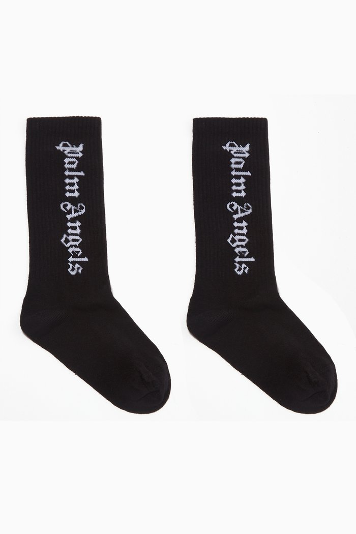 

Logo Socks in Cotton Blend, Black