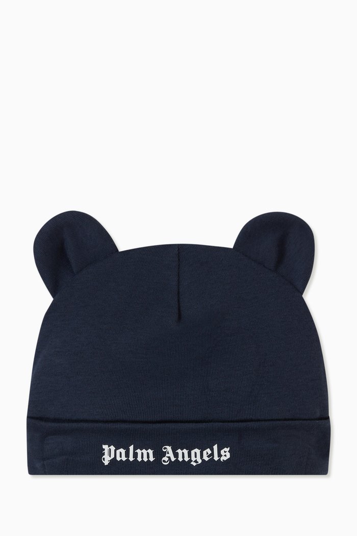 

Teddy Bear Beanie in Cotton, Blue