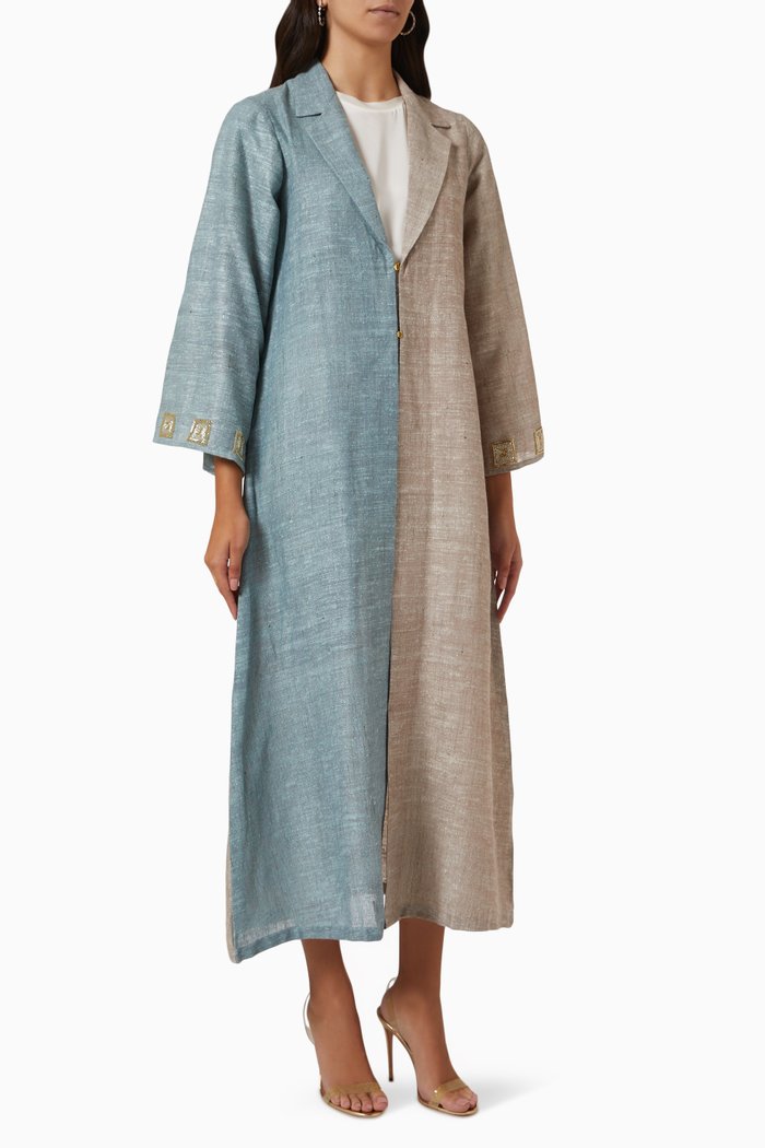 

Esther Long Jacket in Linen, Blue