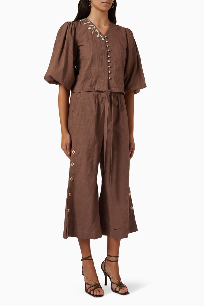

Celine Co-ord Set in Linen, Brown