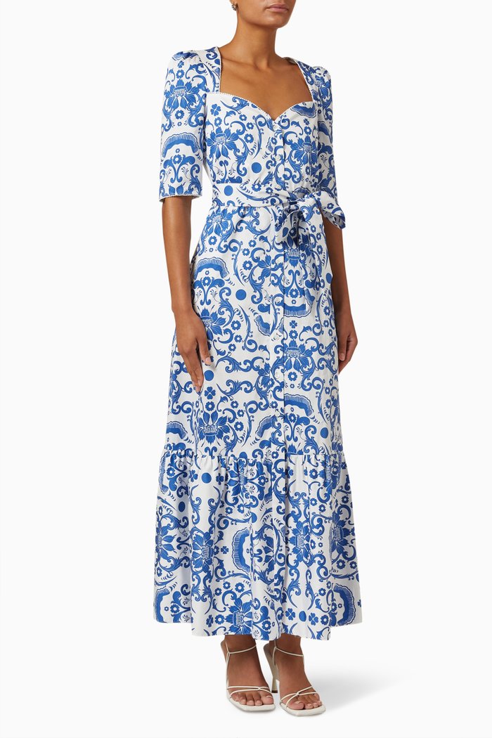 

Esme Dress in Cotton, Blue