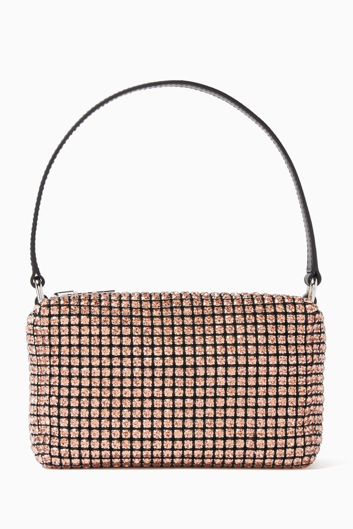 

Heiress Wangloc Bag in Rhinestone Mesh, Orange