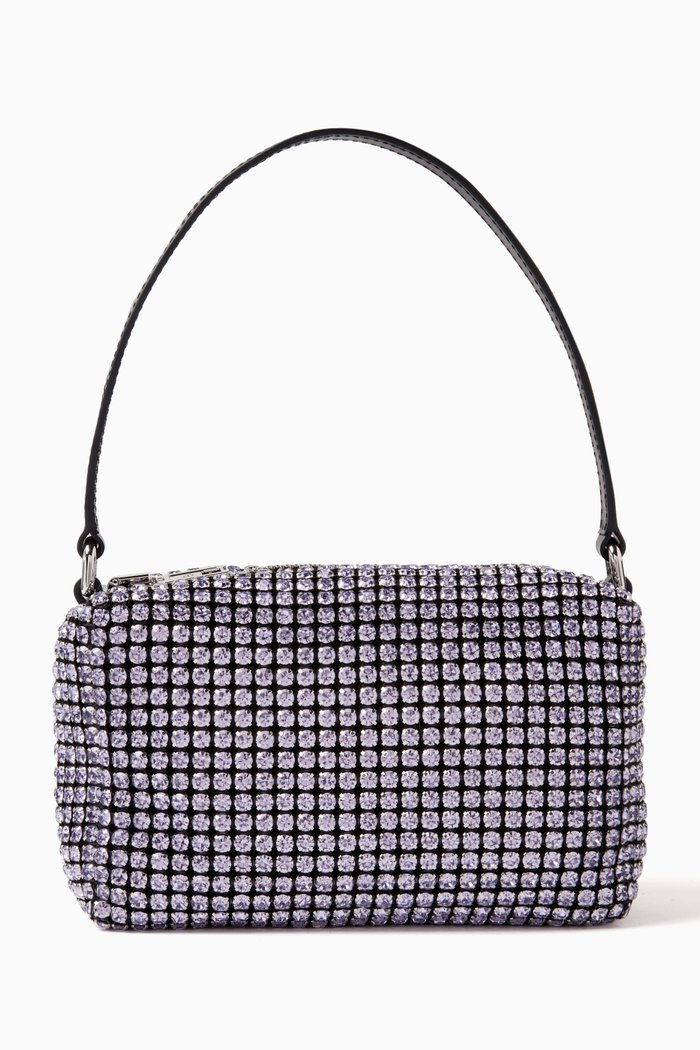 

Heiress Wangloc Bag in Rhinestone Mesh, Purple