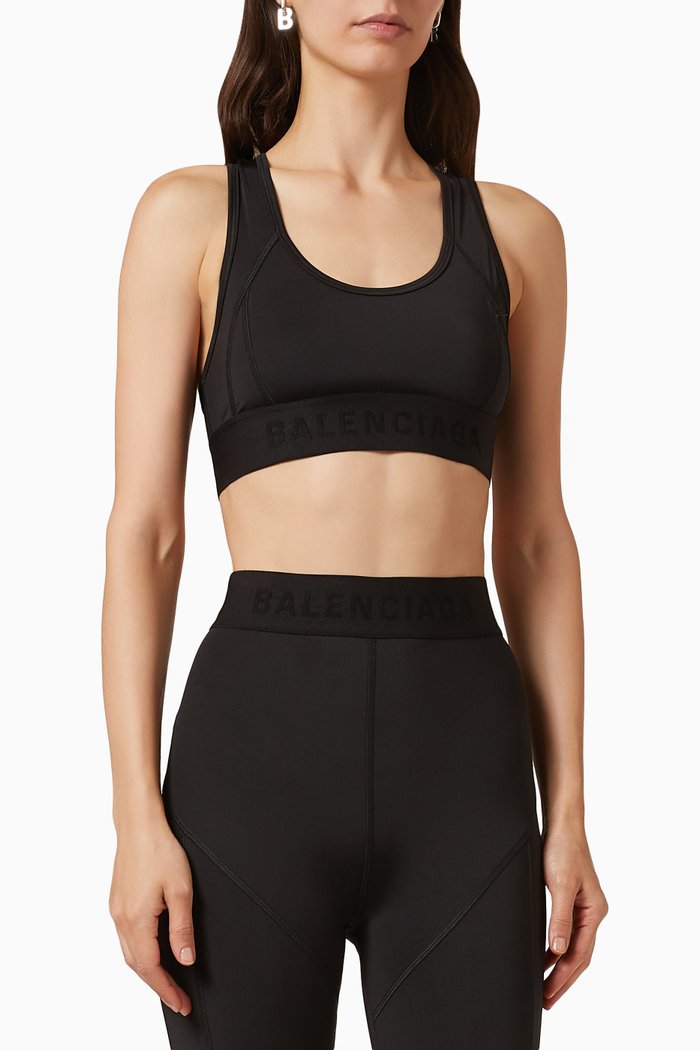 

3B Sports Icon Athletic Sports Bra in Spandex, Black