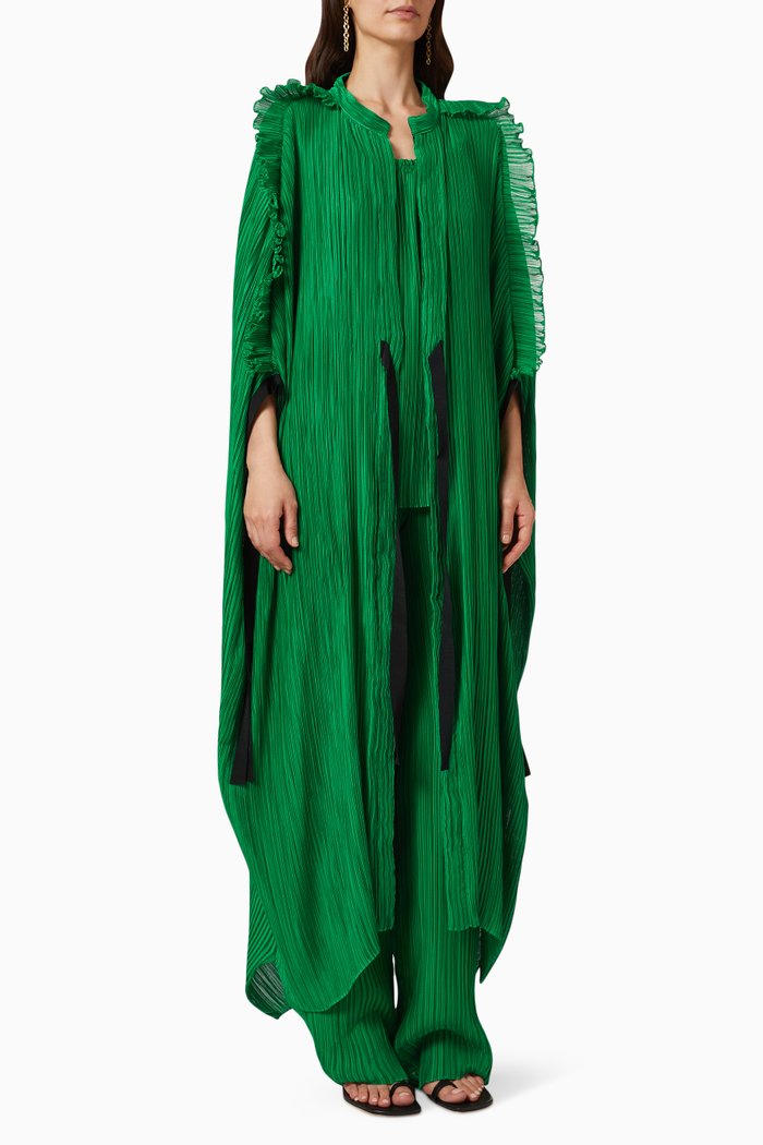 

Pleated Cape & Top Set, Green
