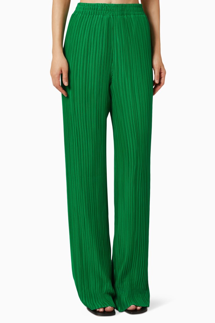 

Pleated Pants, Green