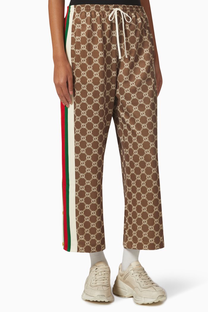 

Interlocking G Jogging Pants in Technical Jersey, Brown