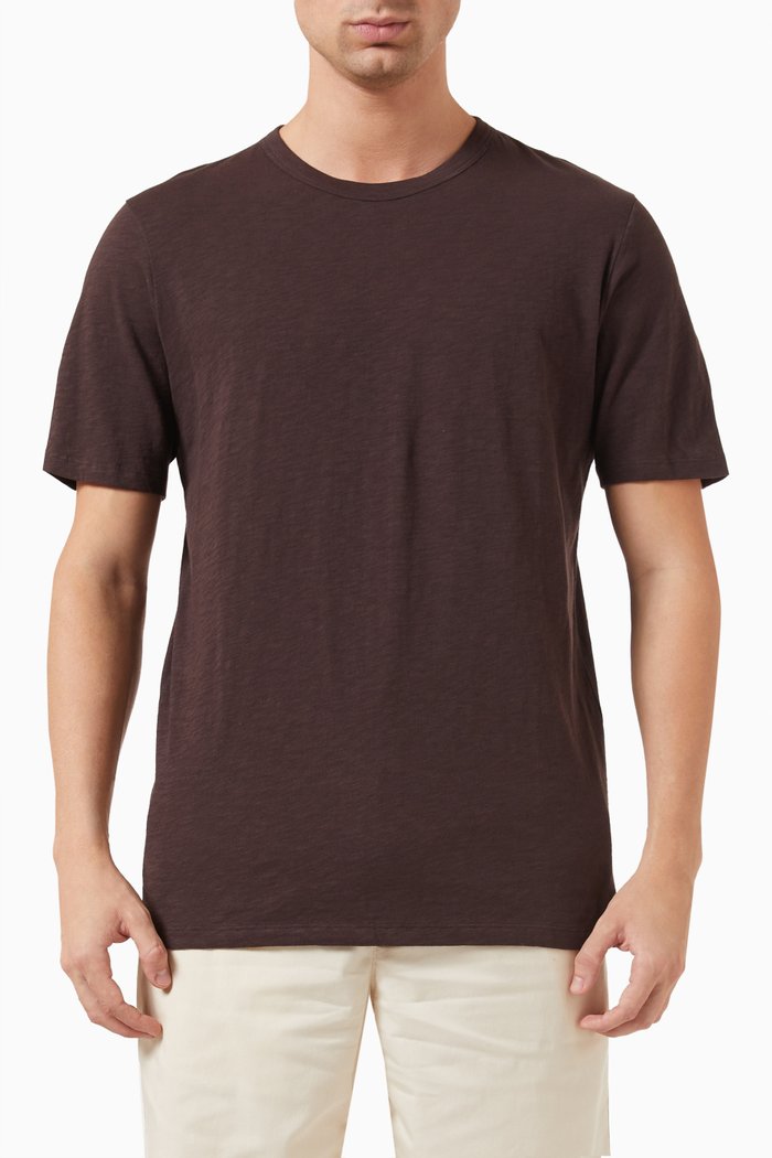 

Essential T-shirt in Cotton, Brown