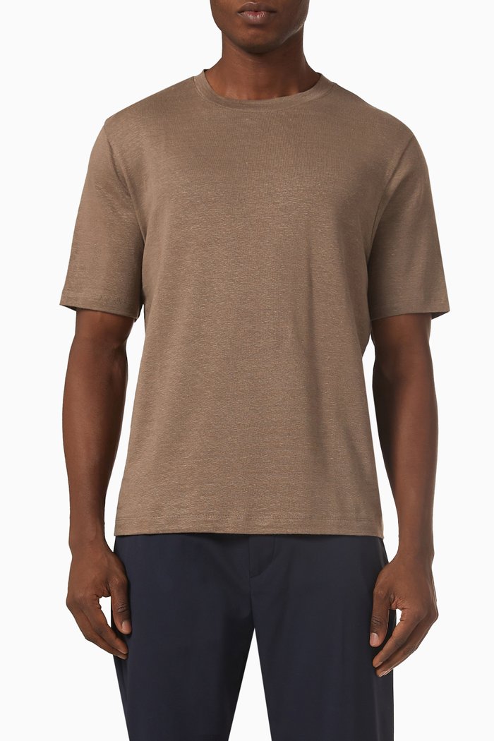

Ryder T-shirt in Flex Linen, Brown