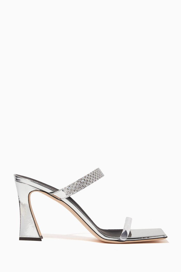 

Flaminia Sandals in Mirror Leather, Silver