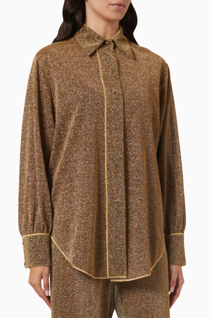 

Lumiere Bi-colour Shirt in Lurex Nylon, Neutral