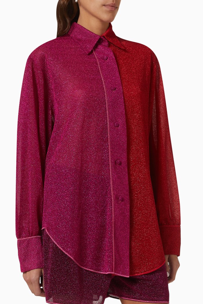 

Lumiere Colour-block Shirt in Lurex Nylon, Multicolour