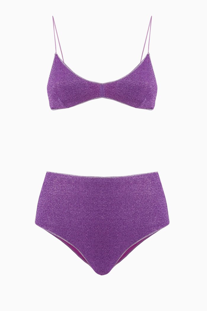 

Lumiere High Waist Bikini Set, Purple