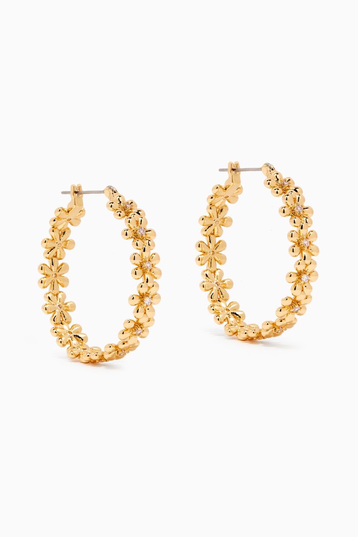 

Daisy Chain Hoops in Gold-plated Brass