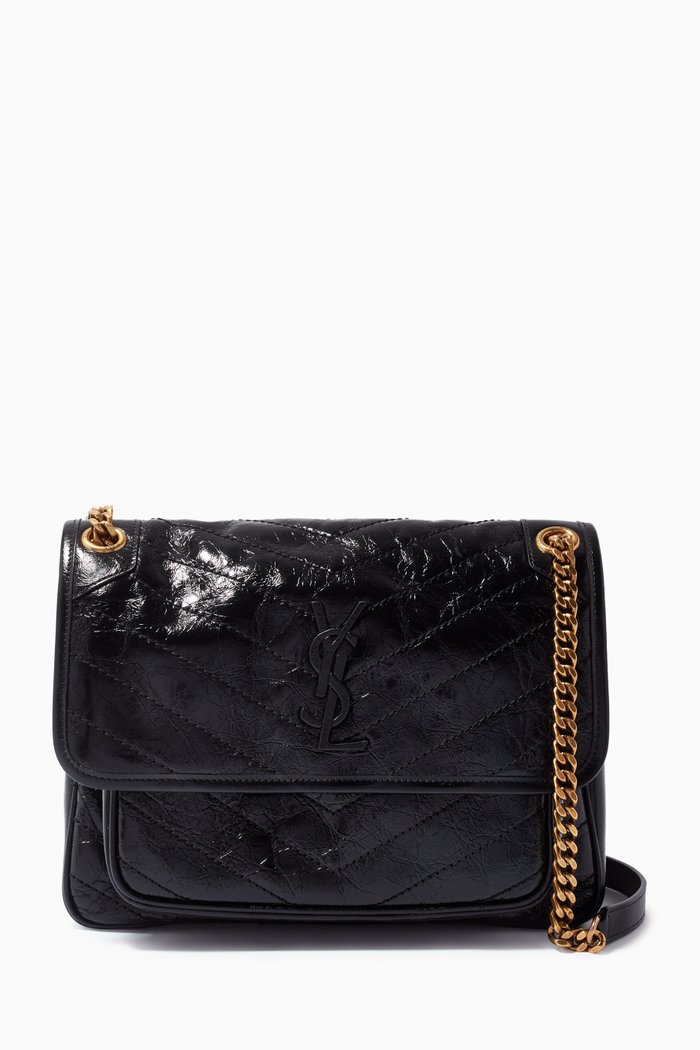 

Medium Niki Bag in Crinkled Vintage Leather, Black