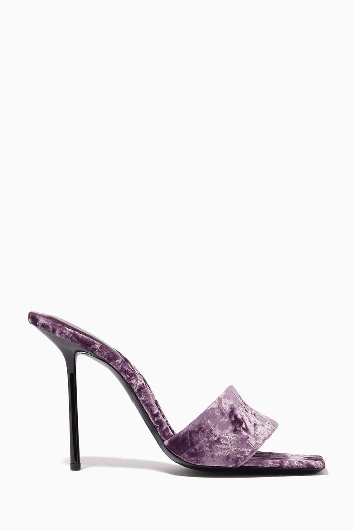 

Lucky 95 Mules in Velvet, Purple