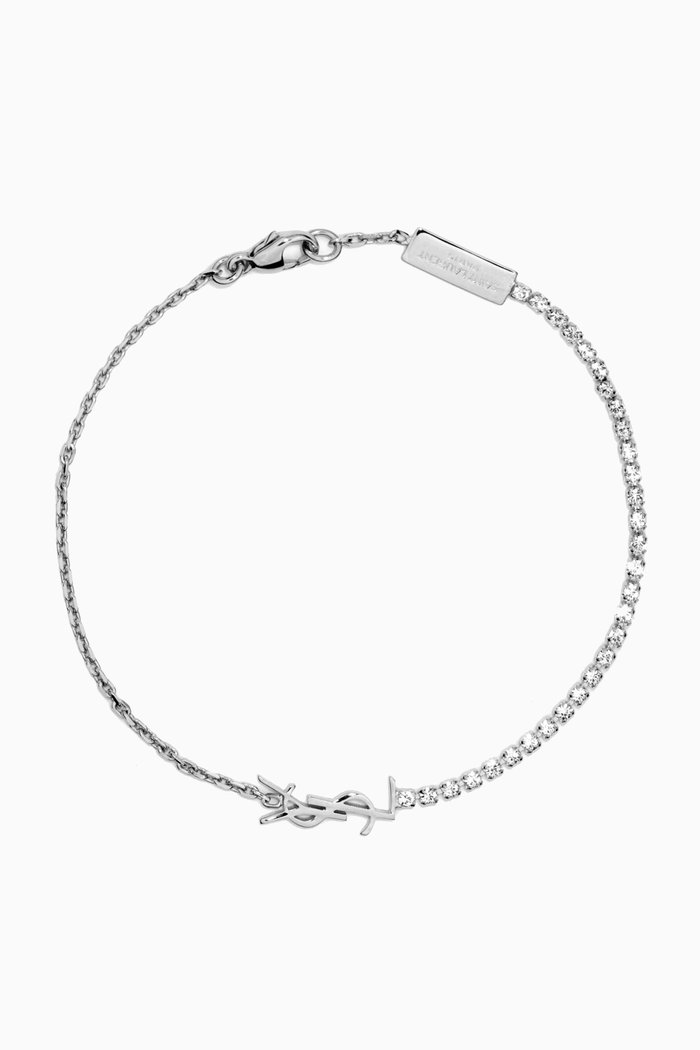 

Opyum Rhinestone Bracelet in Metal, Silver