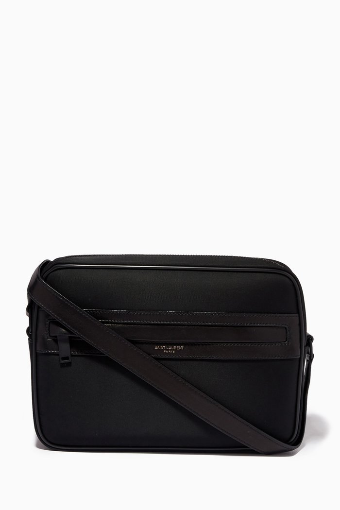 

Camp Camera Bag in ECONYL® & Lambskin, Black