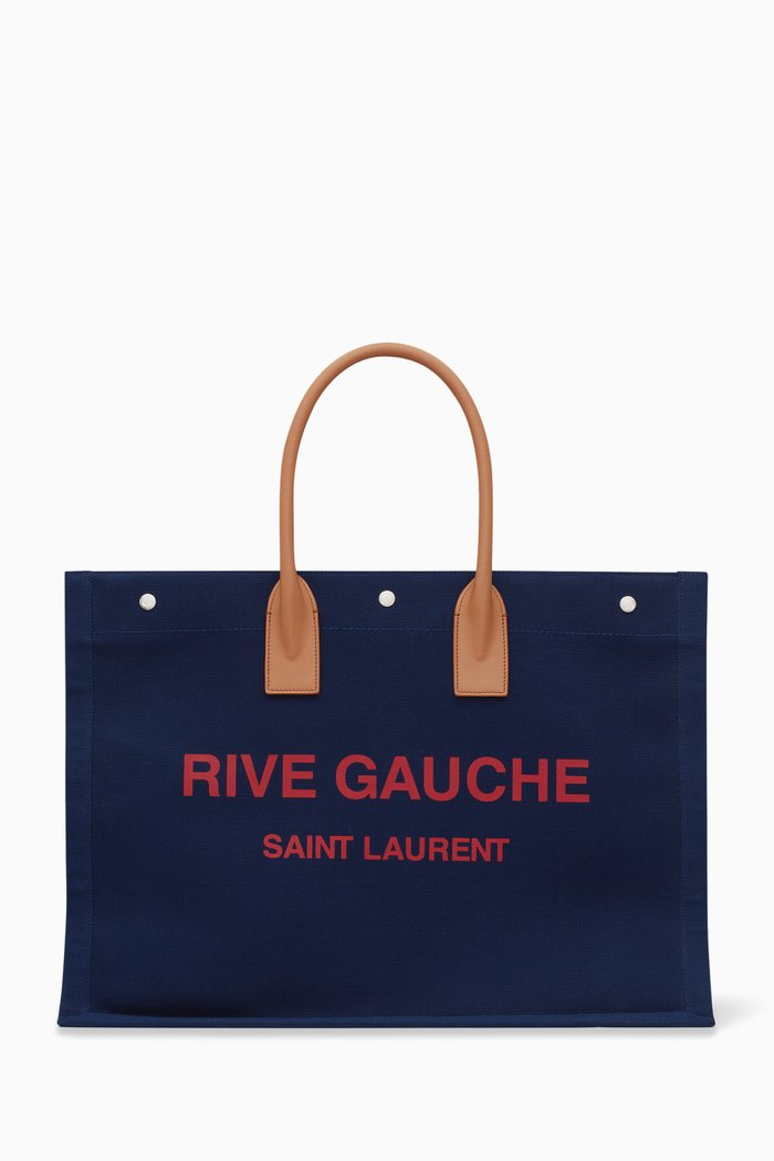 

Rive Gauche Large Tote Bag in Canvas, Blue