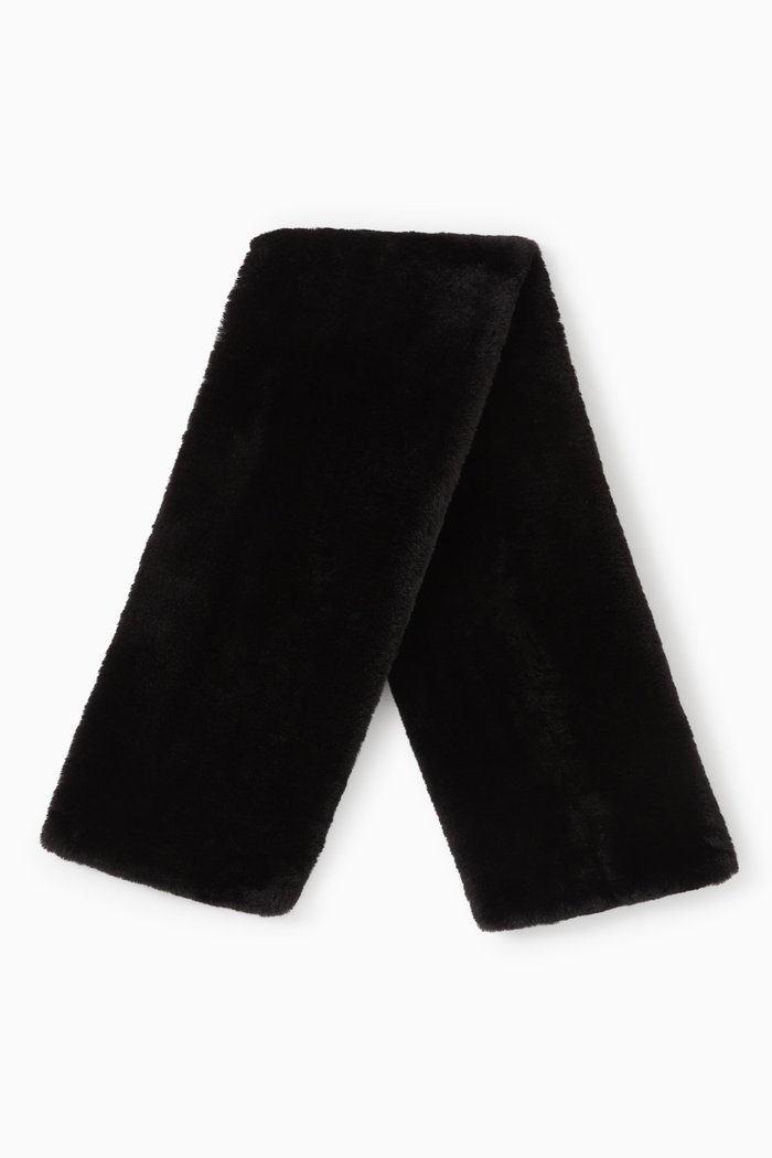 

Scarf in Faux Fur, Black