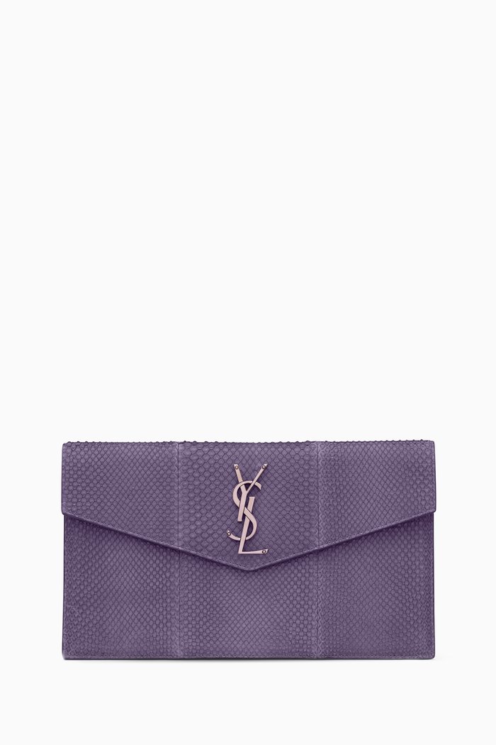 

Uptown Envelope Pouch in Python, Purple