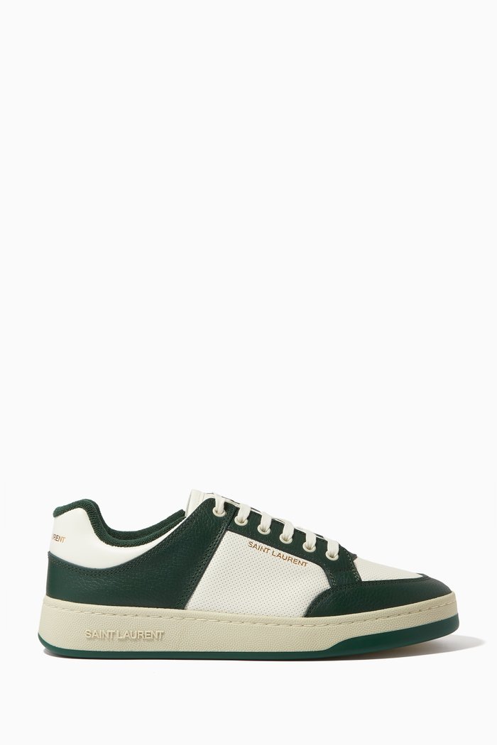 

SL/61 Low-top Sneakers in Smooth & Grained Leather, White